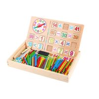Jouet mathématique Montessori en bois pour bébé - Apprentissage des numéros avec dessin et planche en bois