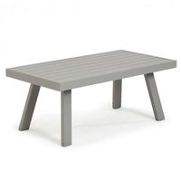 Table basse de jardin rectangulaire en aluminium - Oviala - Gris