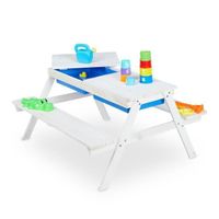 Table de jeu enfants en bois blanc - 10038636-0