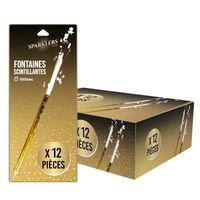 Fontaines à Gateaux Scintillantes XXL 24cm - Lot de 12 - durée 90-100 Secondes pour Gateaux et Bouteilles de Champagne