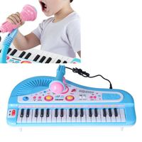 VGEBY Piano Bébé 37 Touches Miniatures avec Effets Sonores, Micro et Support - Piano Enfant, Clavier pour Enfants, Piano pour Bébé