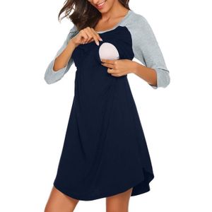 manches courtes Clearlove Chemise de nuit pour femme pyjama rayé avec fonction d'allaitement. col en V allaitement vêtements de grossesse naissance vêtements de nuit 