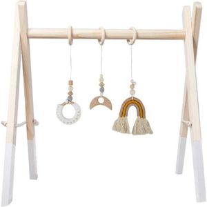 PORTIQUE BÉBÉ Arche de Jeux pour Bébé en Bois avec Jouets - Marq