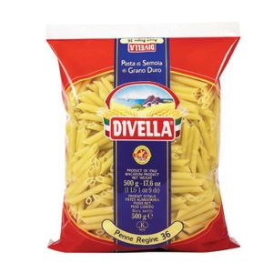 PENNE TORTI & AUTRES DIVELLA penne regine 36 Temps de cuisson 8 minutes500 grammes - Made in Italy