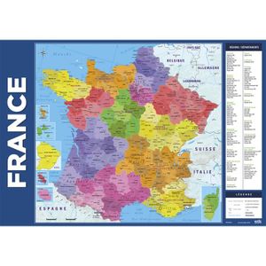 SOUS-MAIN Sous Main Ecole Carte De France 2017