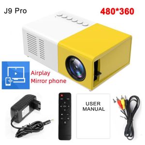 Vidéoprojecteur Vidéoprojecteur LED Portable Salange J9 Pro - Jaune - 480x360 - Lecteur Multimédia Audio