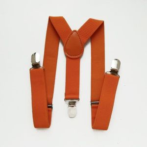 BRETELLES Vêtements - lingerie,Bretelles élastiques pour bébés garçons et filles,Clips au dos en Y,couleur unie,accessoires - dark orange