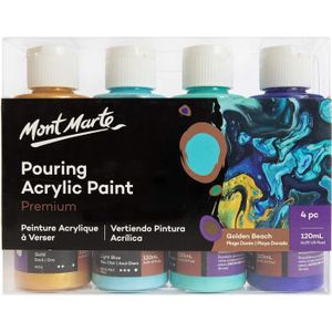 PEINTURE ACRYLIQUE Acrylique Pouring Peinture Set Plage D'Or \U2013 4