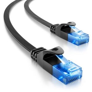 CÂBLE RÉSEAU  2m CAT6 Câble Réseau Plat 1000 Mbit Gigabit LAN Ca