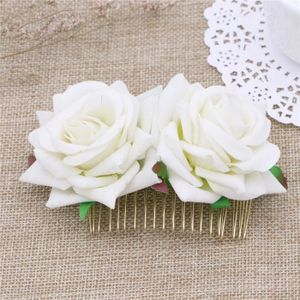 Blanc ivoire or strass rose fleur cheveux couronne guirlande bandeau festival 476