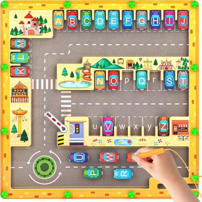 Jeu Labyrinthe à Perles En Bois Gobus - Puzzle Éducatif Pour Enfants, Développe La Concentration