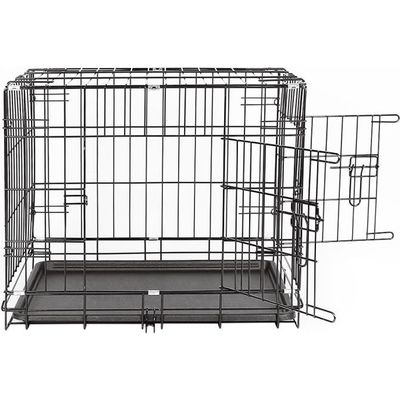 Cage de Transport pour Chien 63 x 44 x 50.5cm, 2 Portes Pliable,  Transportable Caisse de Transport en métal - Cdiscount