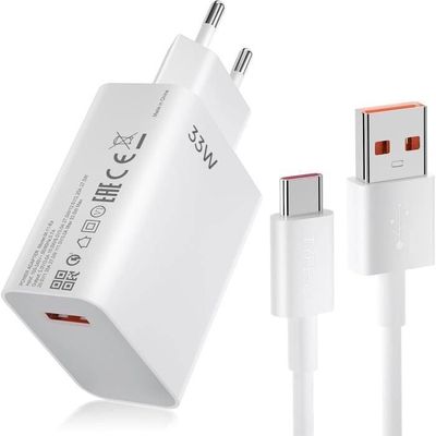 Caricatore USB C 120W Per Xiaomi E Redmi - Ricarica Turbo Con Cavo 6A 1.5m Per 15/14/13/K70/Poco X5