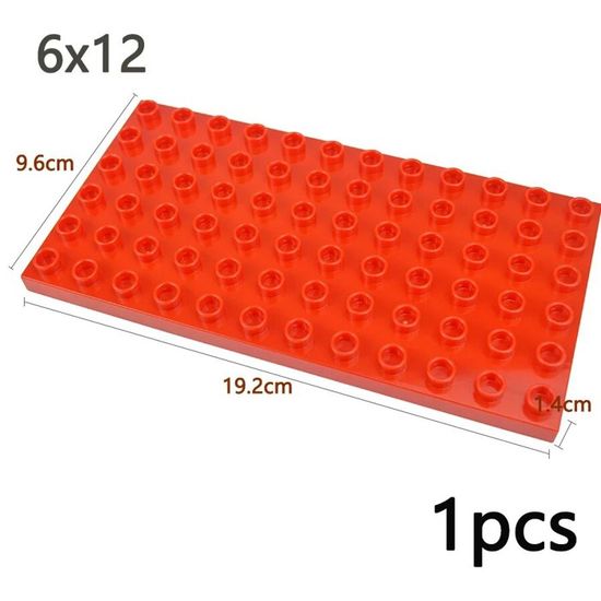 Plaque De Base Construction 20x20 Picots Orange Clair - Modulable 2 Faces, Compatible Blocs De Construction