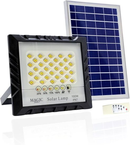 Télécommande Infrarouge Pour Projecteurs Solaires Extérieurs - Distance 10 M, 4 Modes De Luminosité