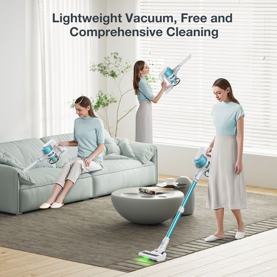 Aspirateur Balai Sans Fil 16Kpa - Batterie, Brosse Rotative - 30 Min D'autonomie