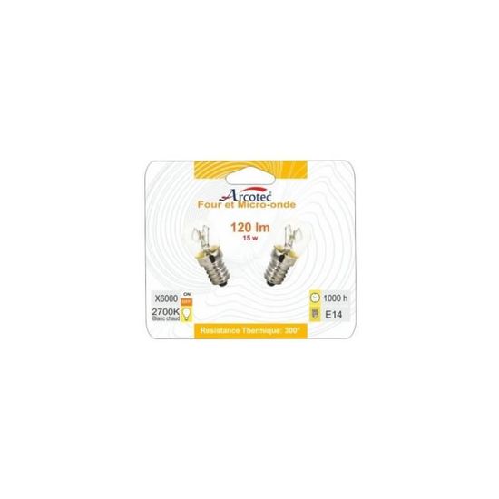 Ampoule Base C Avec Crochet Pour Micro-ondes Et Four - 20W 240V 300°C Longueur 7cm