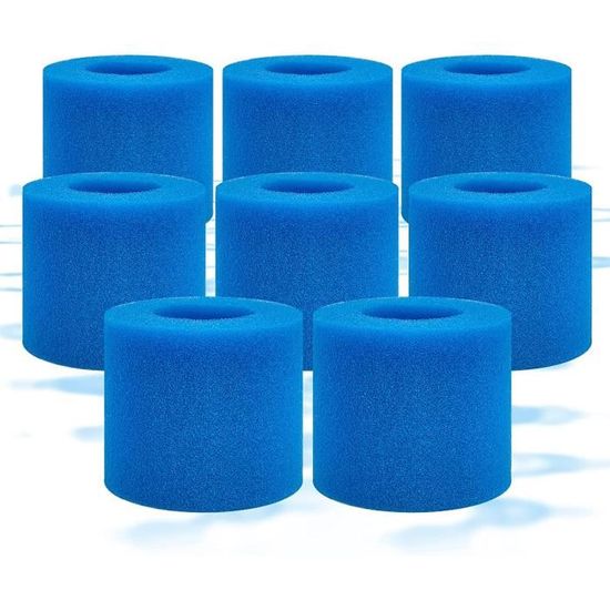 Lot De 4 Cartouches éponge Lavables Pour Filtre De Piscine Intex Type B - Réutilisables, Dimensions ~14,5x4,5x25,4 Cm - Alternative économique Aux Cartouches Papier