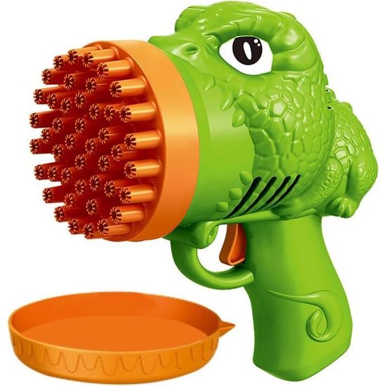 Machine à Bulles Dinosaure 40 Trous Pour Enfants 6-12 Ans | Jouet En Plastique Multicolore - Neuf
