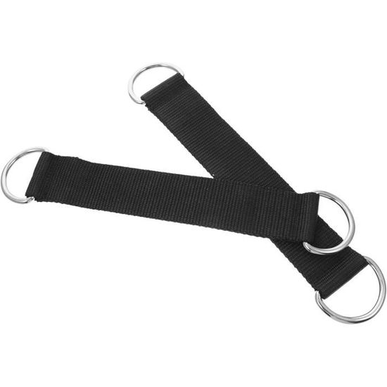 Lot 2 Cordes Balançoire Réglables 85-180 Cm – Nylon Robuste + Anneaux Métal – Parfait Hamac, Balançoire Arbre, Siège Suspendu