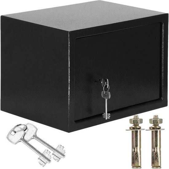 Bonsaii Coffre-fort à Clés 6,6L Acier - Sécurité Maison Bureau Hôtel 17x23x17cm