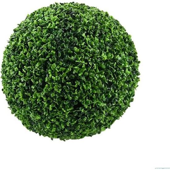 Plante de buis artificiel avec pot Forme de boule Vert 50 cm - Plante