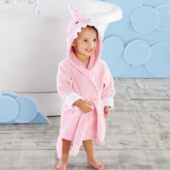 Peignoir de bain a capuche pour bebe et enfant en bas age taille M 2 3 ans requin hibou modelisation d animaux CC6156 Cdiscount Maison