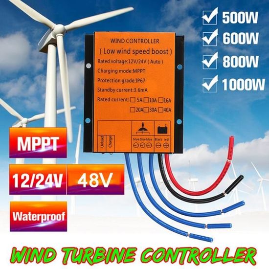 Contrôleur Charge Éolienne 1000W MPPT 48V IP67 - Étanche Pour Environnements Difficiles