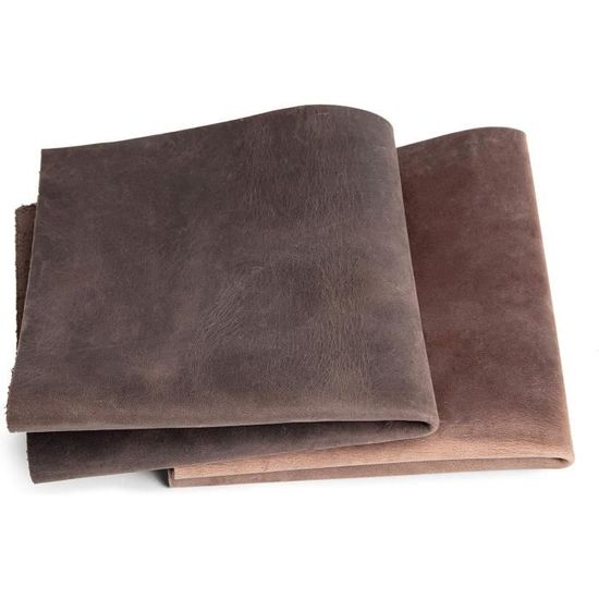 TAPIS EN CUIR DE VACHE MARRON - Maison