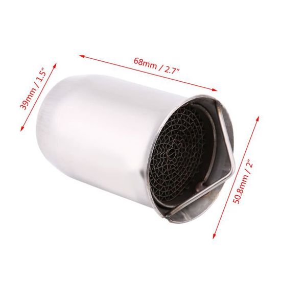 Silencieux D'Échappement Moto Universel 51 Mm - Acier Inox, Longueur 570 Mm, Pour Yamaha R3/R1 - 2