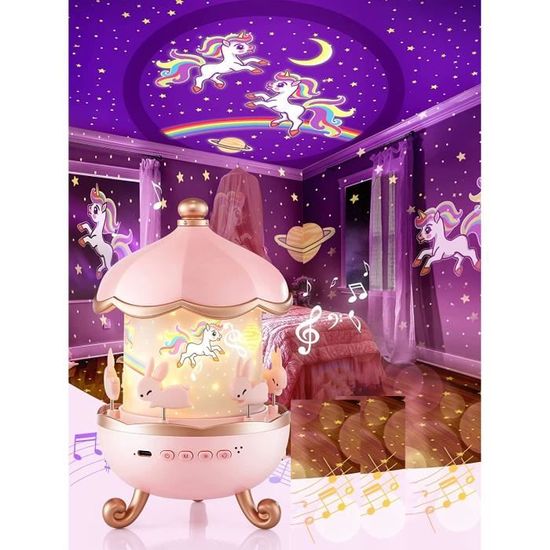 Ciel Etoilé Projecteur LED Unicorn Wit/ Grijs - Lampe De Chevet - Veilleuse  Enfant 