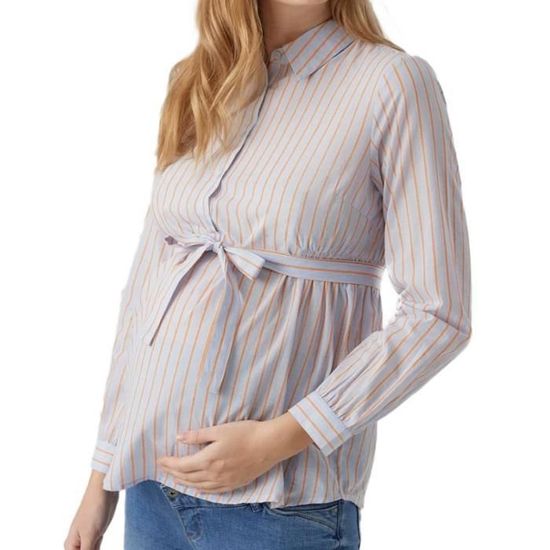 Mamalicious Pantacourt De Grossesse Bleu Rome - Confort Et Style Pour Futures Mamans