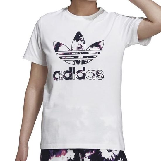 Tee shirt blanc adidas femme outlet
