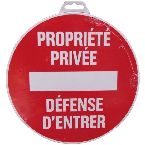 Panneau d’interdiction rond 300mm ''Propriété privée'' - NOVAP - 4061368