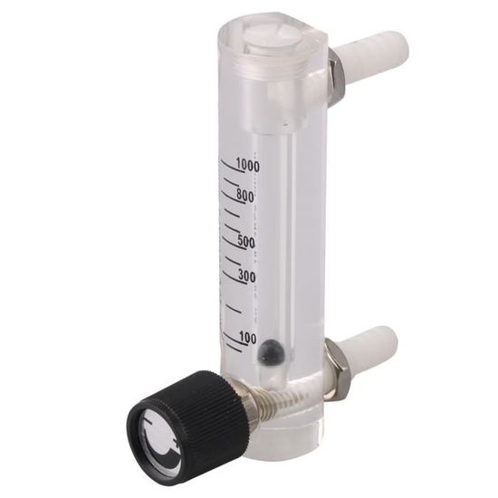 Débitmètre Gaz LZQ-7 1-10L/min Avec Vanne - Pour Oxygène, Air, Azote - Précision 5%