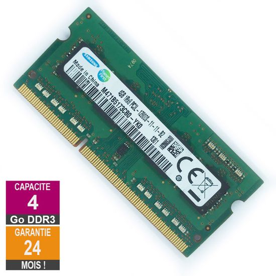 Barrette RAM Kingston 4 Go DDR3L 1600 MHz - PC3L-12800U DIMM 240 Broches - Pour Bureau
