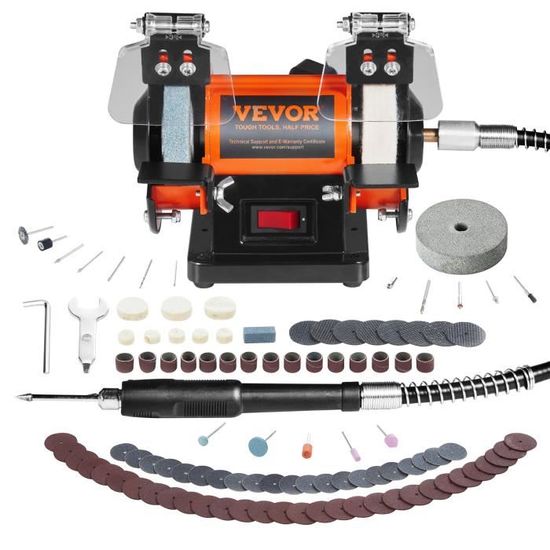 Polisseuse De Bijoux 320 W – Machine De Polissage Sur Table Avec Vitesse Variable 800-10000 Tr/min – Idéale Pour Le Travail Des Métaux Et Du Bois - 6