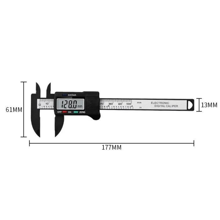 Pied à Coulisse Numériques Digital Etanche + 32PCS Feeler Gauge, 150 mm/ 6 Pouces Calibre Electronique en Acier Inoxydable Fractions/Inch/Métrique, Outil de Mesure Métrique