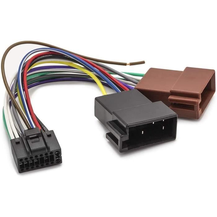 YUNIQUE FRANCE Cable Adapter Radio 16 Pin Male Cable ISO Connection Cable pour Sony CDX 1000 CDX 7100 DAB500U CDX