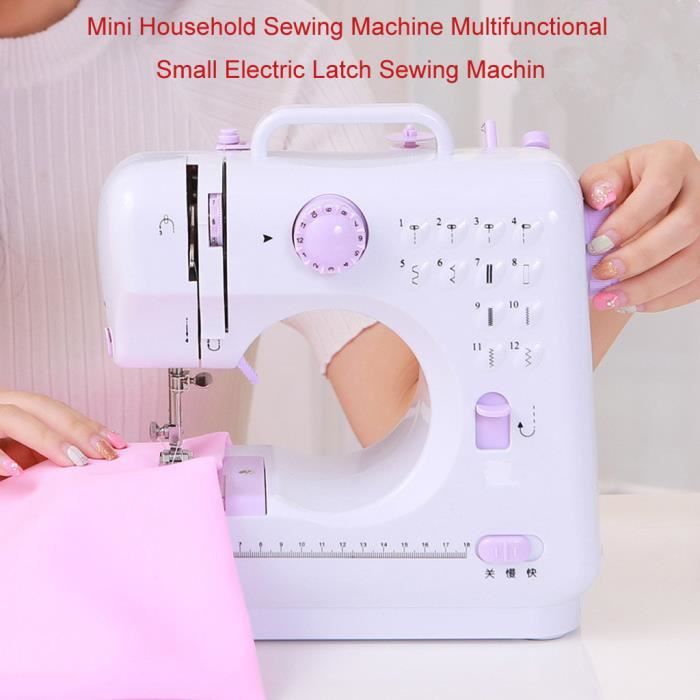 Petite machine à coudre domestique Machine à coudre multifonctionnelle à verrouillage électrique US ahuhaok 201