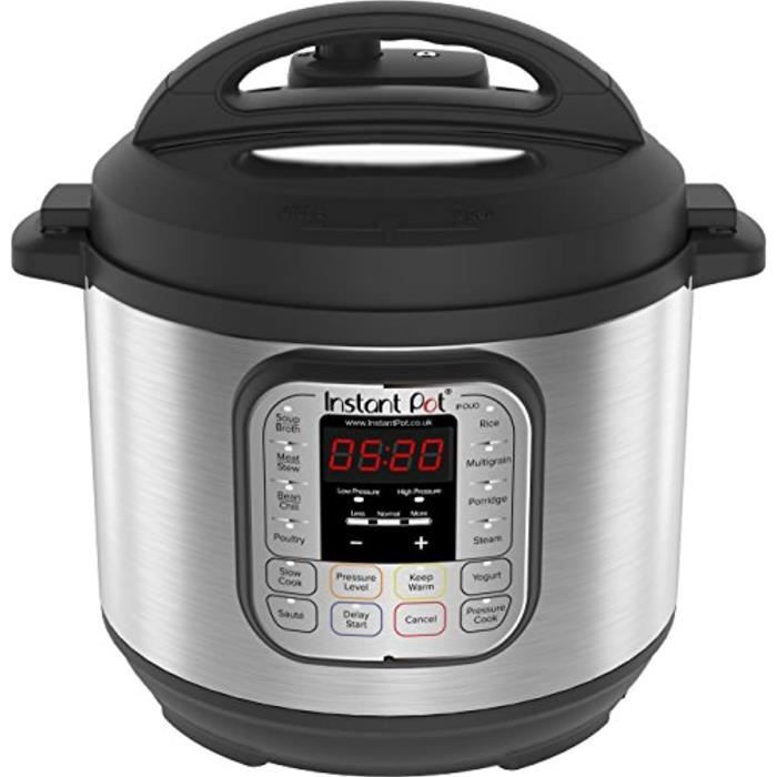 Instant Pot IP-DUO60, Autocuiseur programmable 7 en 1, 5.7 l/1000 W 220 V, technologie de 3ème génération, bol de cuisson et envelop