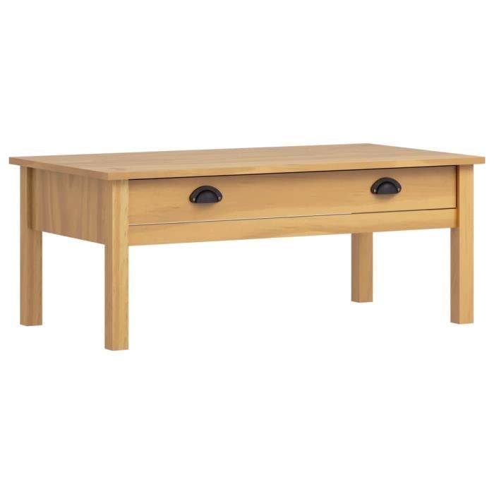 ��1380Table basse style contemporain - Tables de salon Style Industriel - Table à thé Hill Range Marron miel 100x55x40 cm Pin solide
