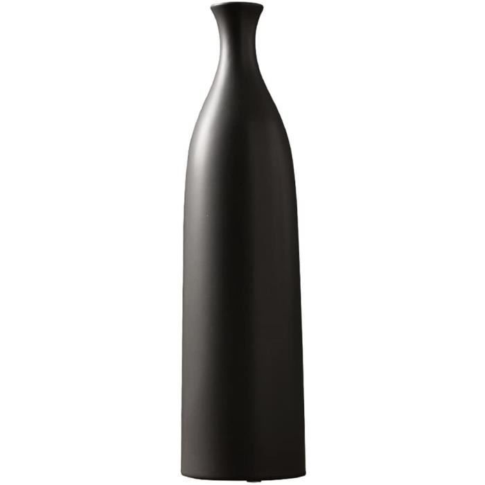 Vase en Céramique élégant Moderne De Fleur De Plancher Grand en Céramique Décoratif pour La Décoration Intérieure - Noir S