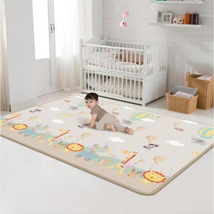 Tapis d'éveil,Nouveau bébé tapis de jeu épais imperméable à l'eau tapis de jeu infantile chambre - Type Giraffe-200cmx180cmx1cm