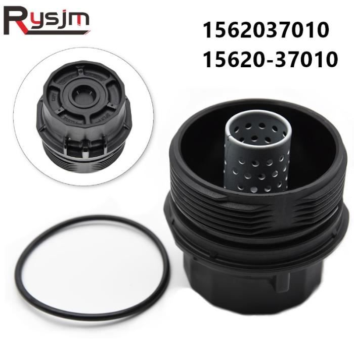 Filtres à huile,Bouchon de filtre à huile noir assemblée bouchon de filtre à huile de voiture 15620 37010 adapté pour Toyota Yaris