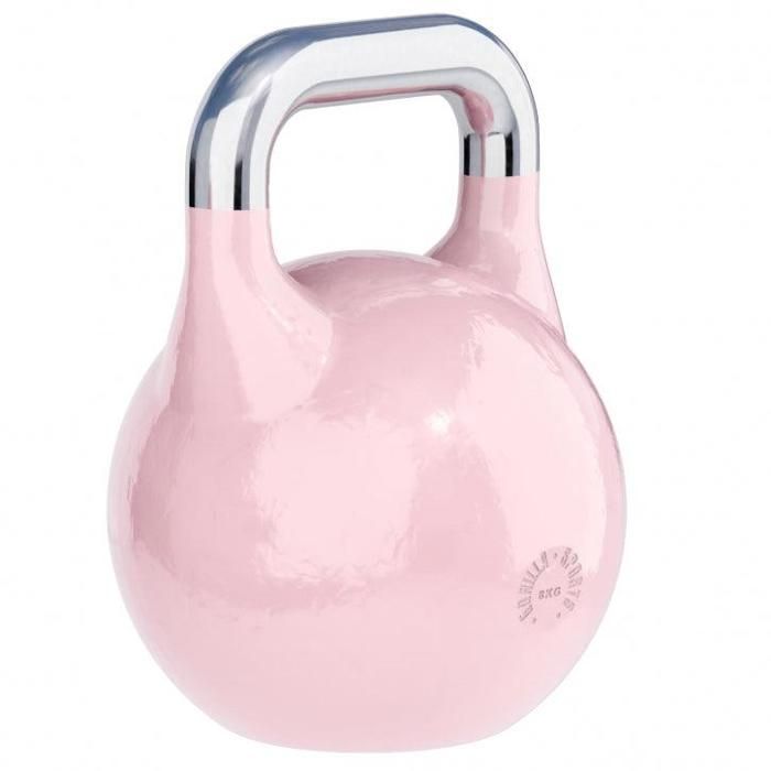 Kettlebell de compétition - 8 KG - haltère russe (rose)