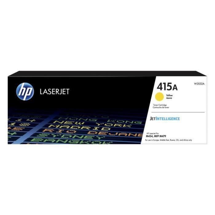 HP 415A Cartouche de toner jaune LaserJet authentique (W2032A) pour HP Color LaserJet Pro M454 et MFP M479
