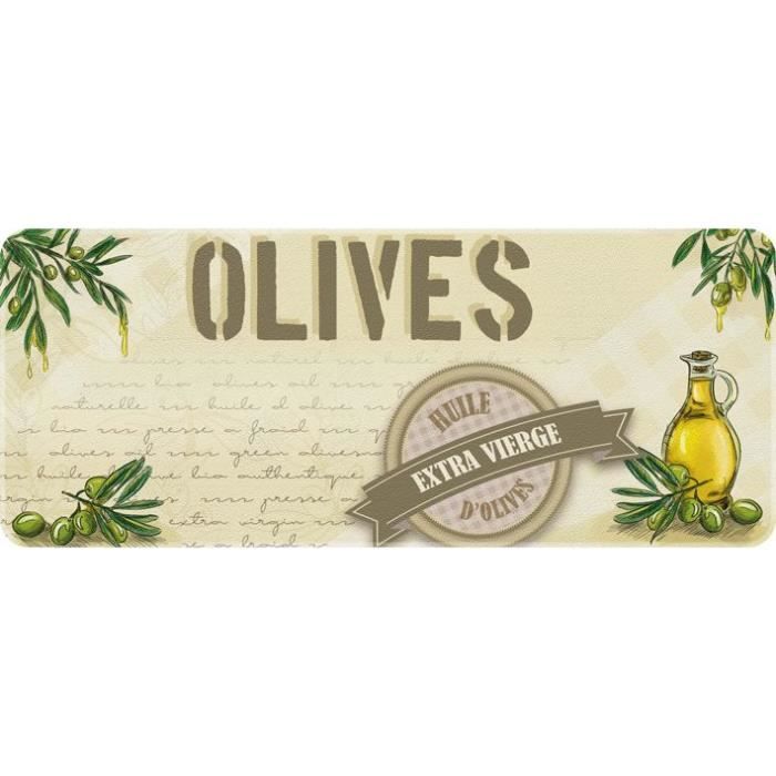 Tapis de cuisine - 50x120 cm - Huile d'olives