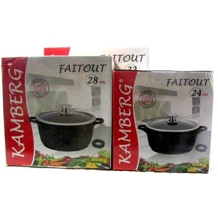 Lot de faitout 24/28/32 cm kamberg tous feux