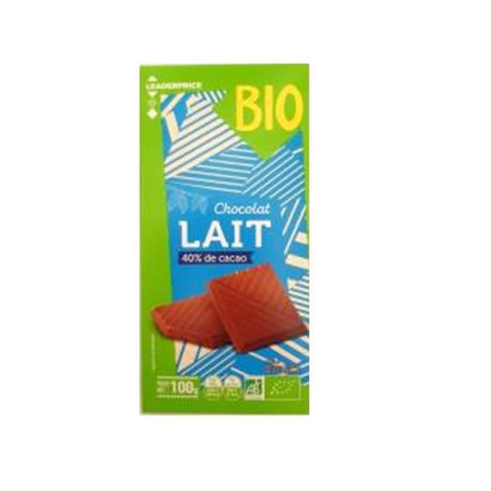 Tablette chocolat au lait Bio - 100g